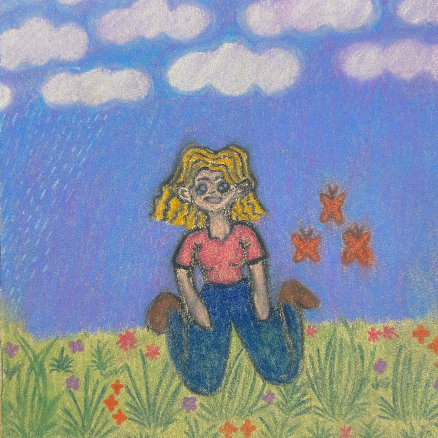 Custom Drawing on Toned Tan Paper